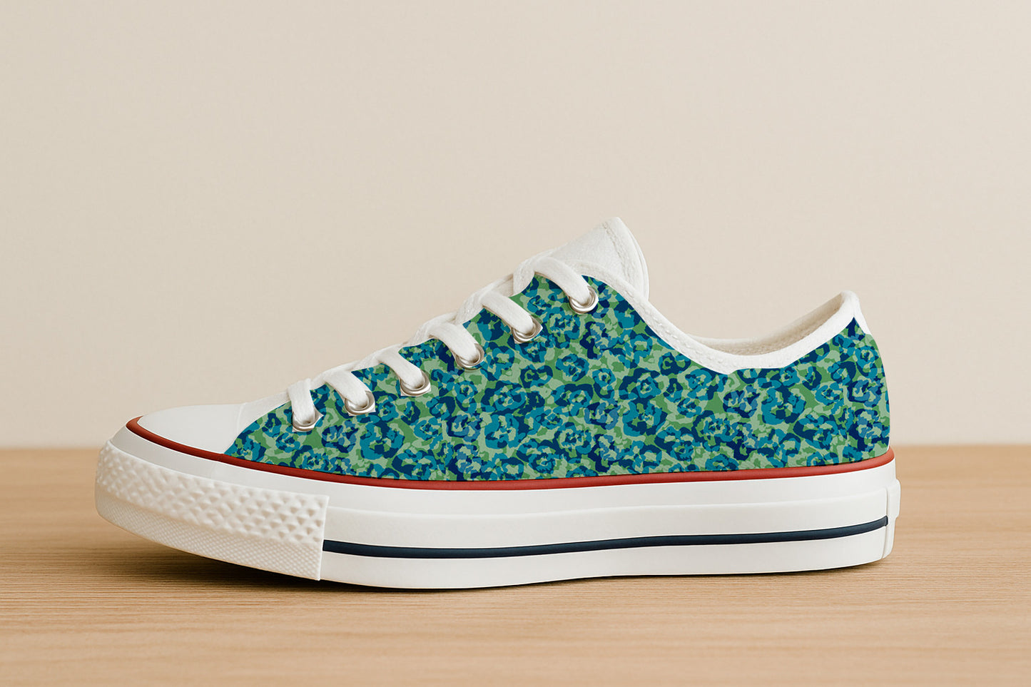 Estampado de leopardo en tonos azules