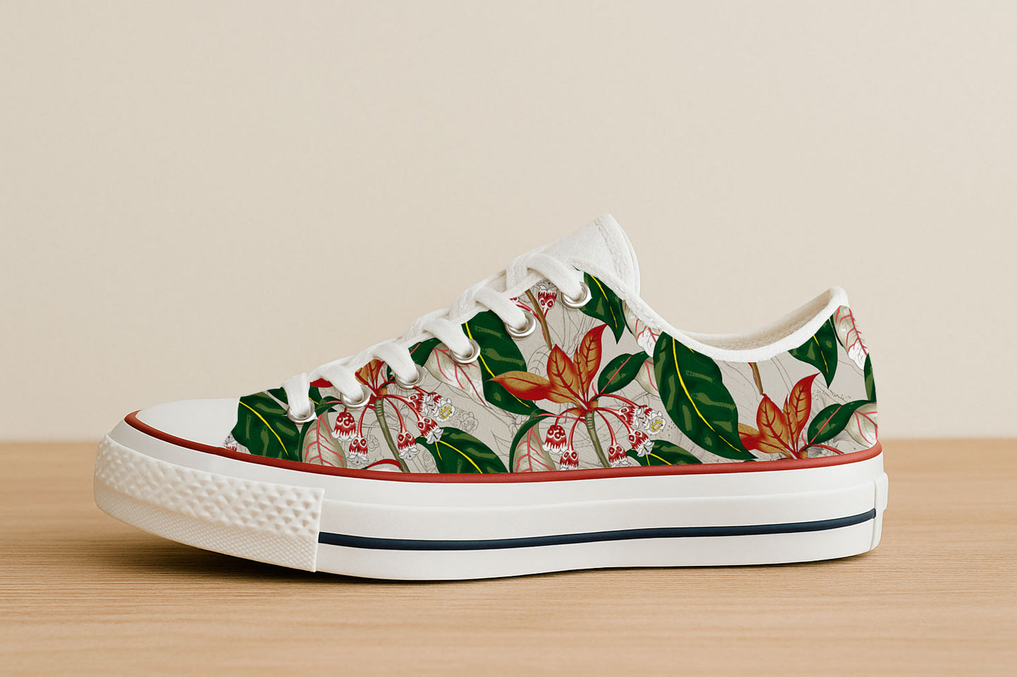 Follaje tropical con calaveras