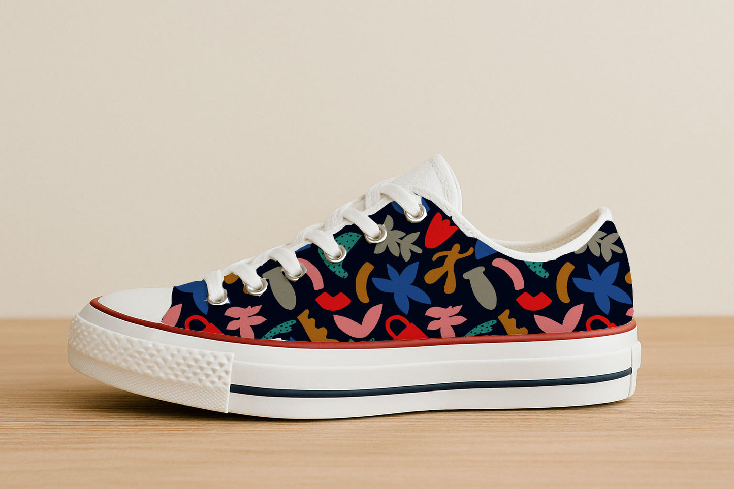 Playful collage of abstract shapes