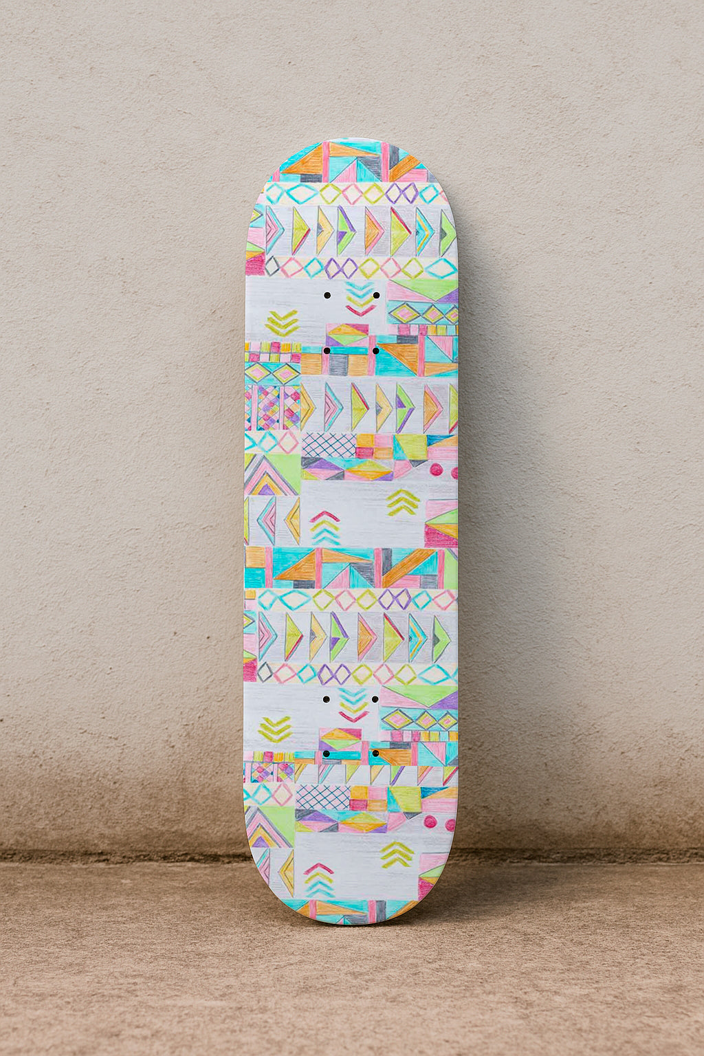 Geometría tribal con crayones