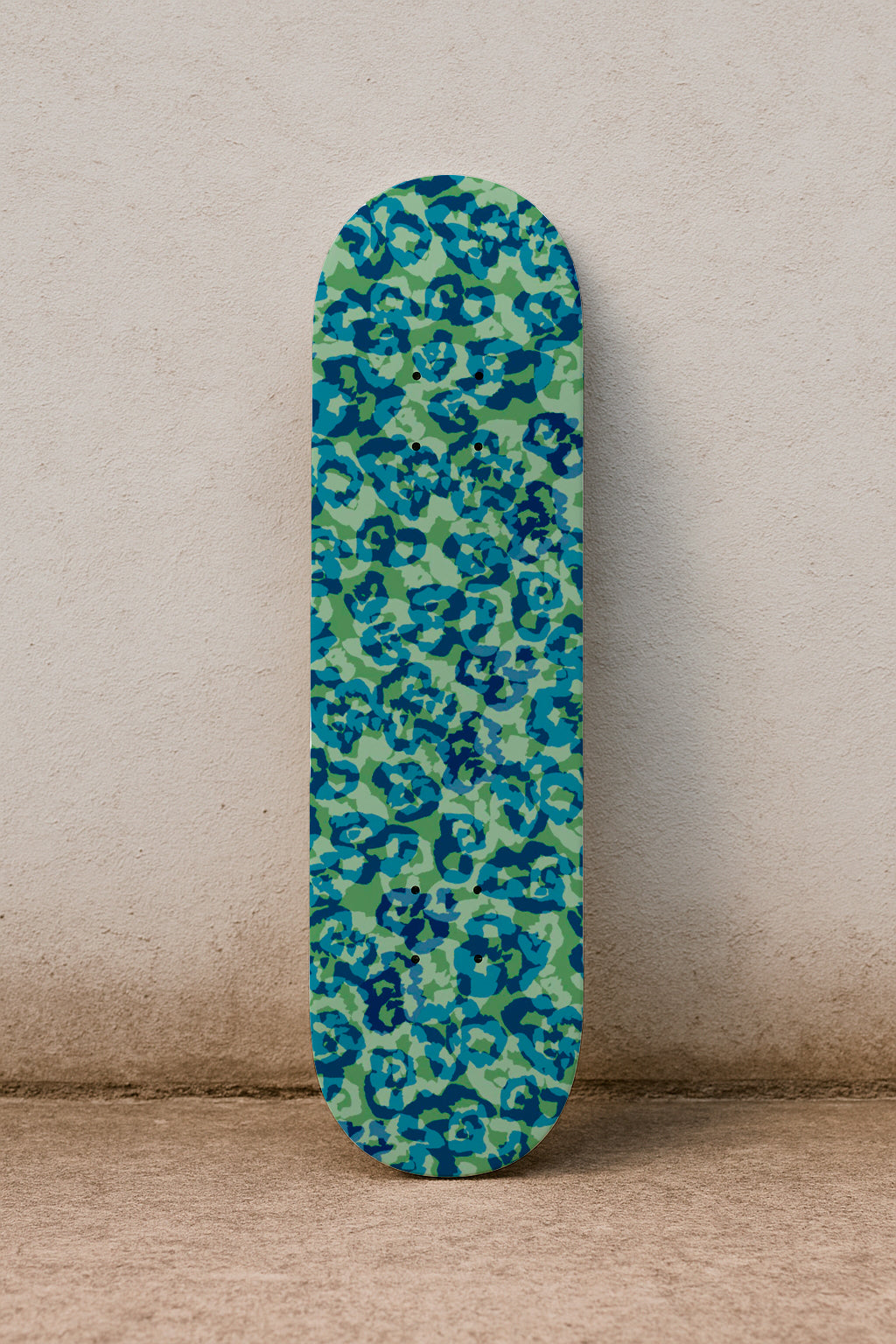 Estampado de leopardo en tonos azules