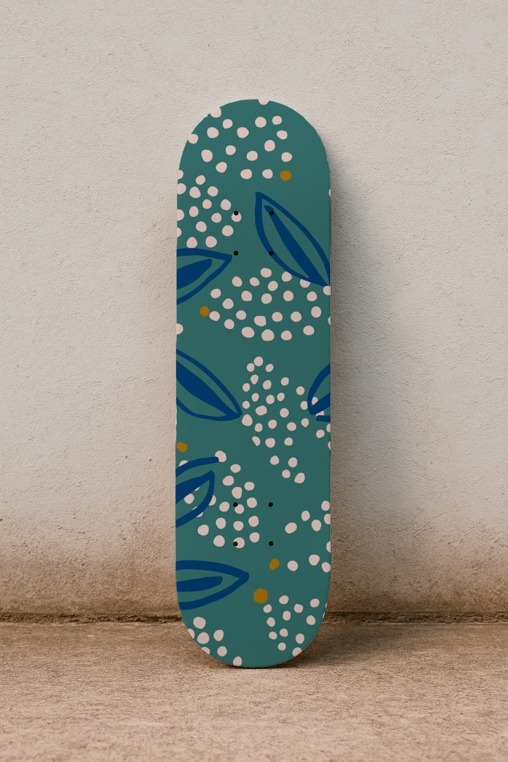 Flores abstractas azules y blancas