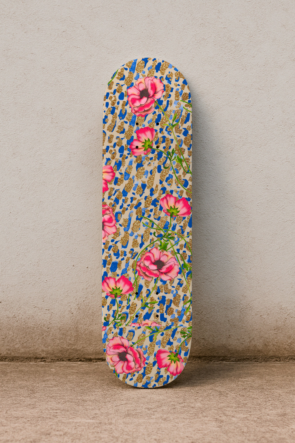 Glittery Floral Brushstrokes