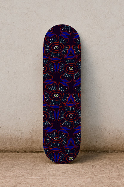 Lunares florales carmesí