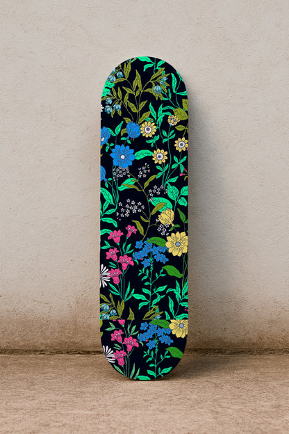 Floral field over dark background