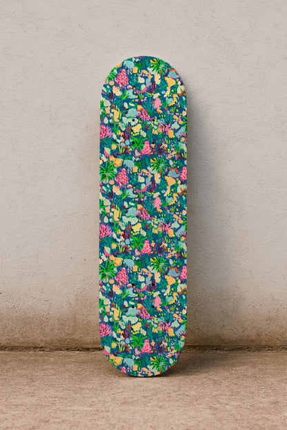 Un animado patrón de bosque