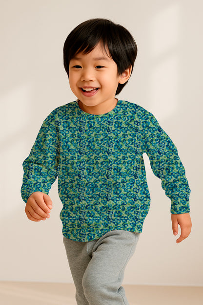 Estampado de leopardo en tonos azules