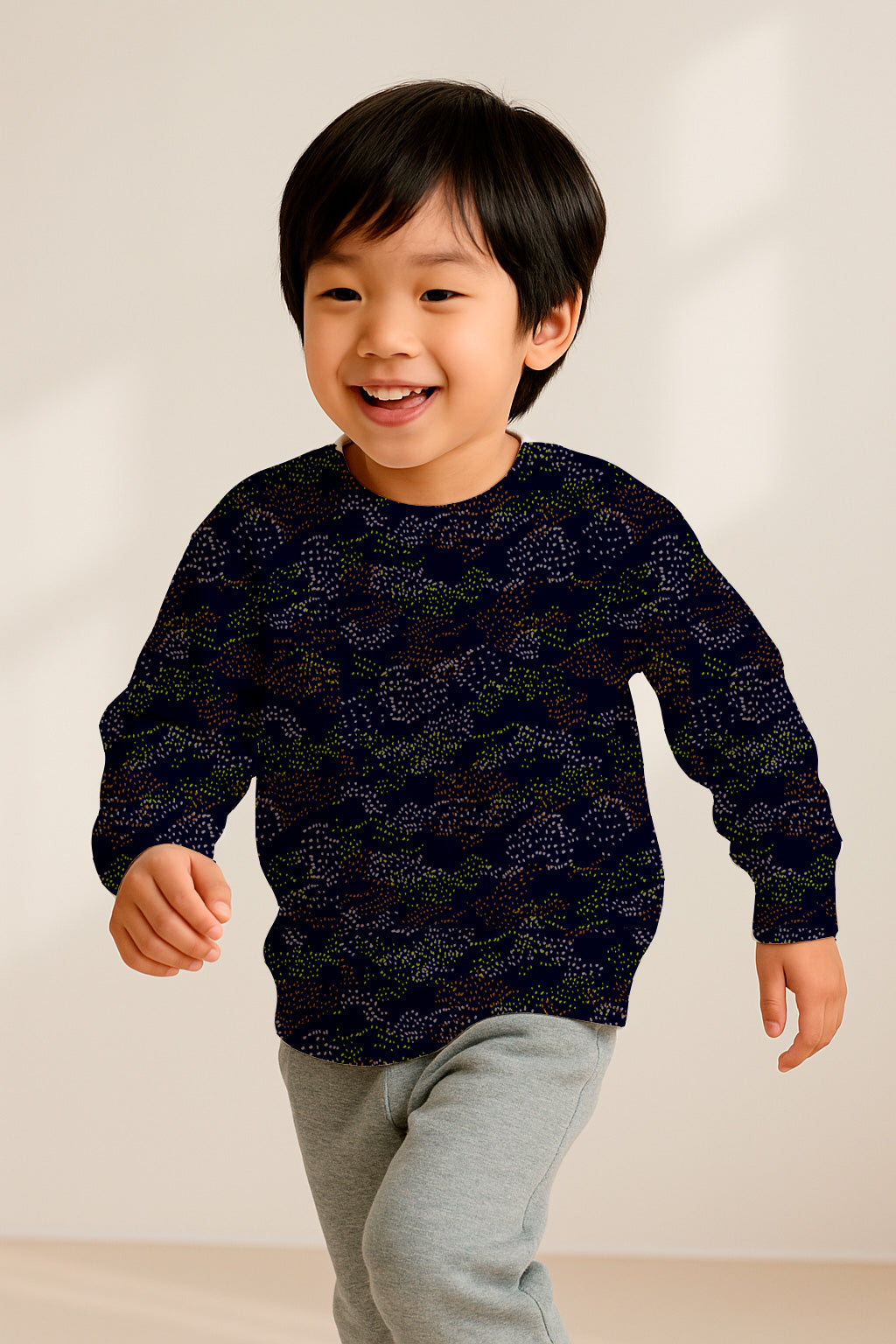 Textura orgánica puntillista en colores del bosque