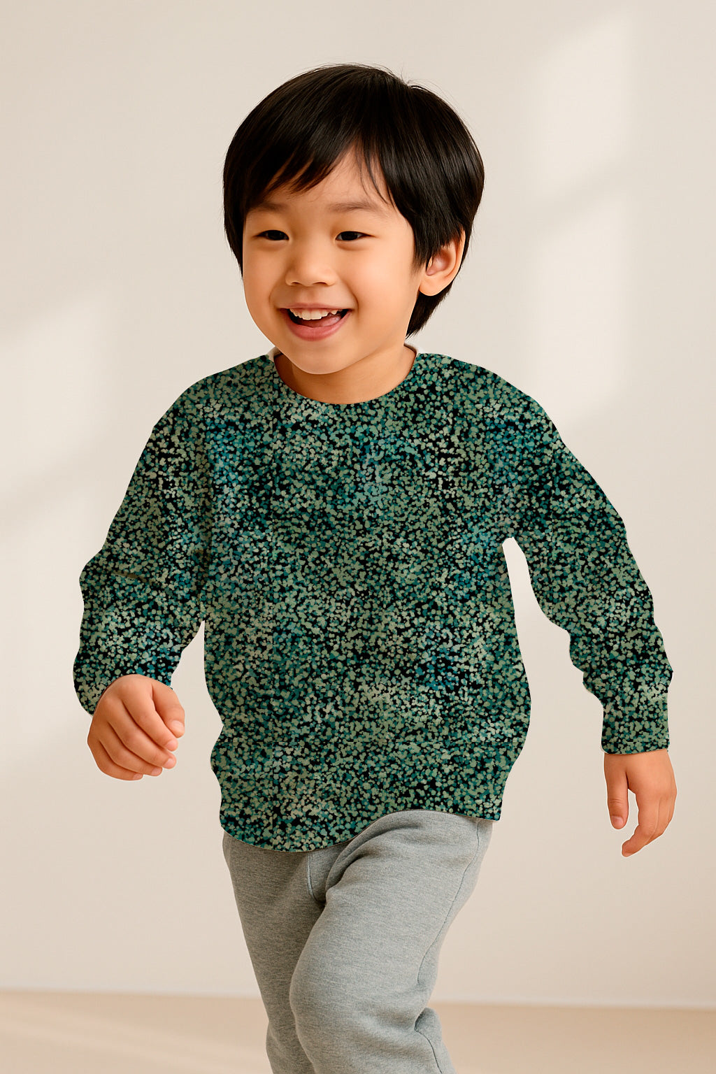 Camuflaje de hojas diminutas en tonos verdes