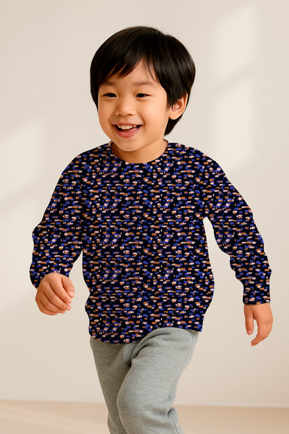 Painted Brushstroke Dots in Lilac and Copper