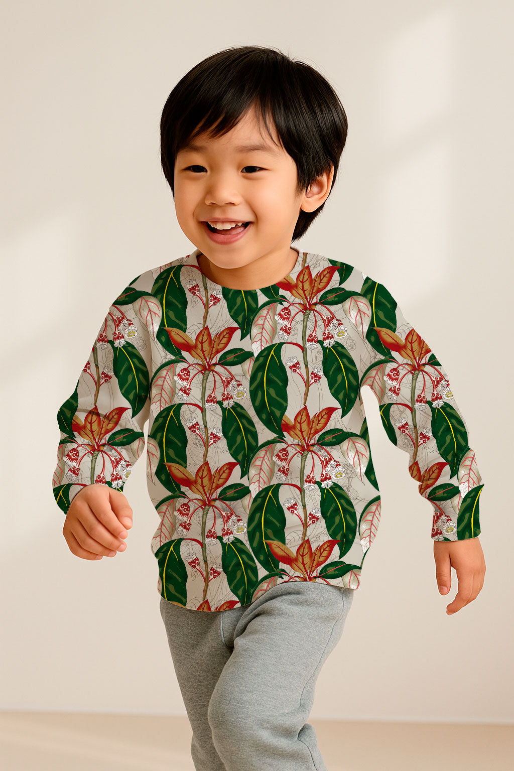 Follaje tropical con calaveras