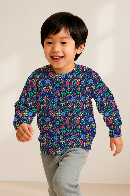 Mini Floral Folk Azul Marino