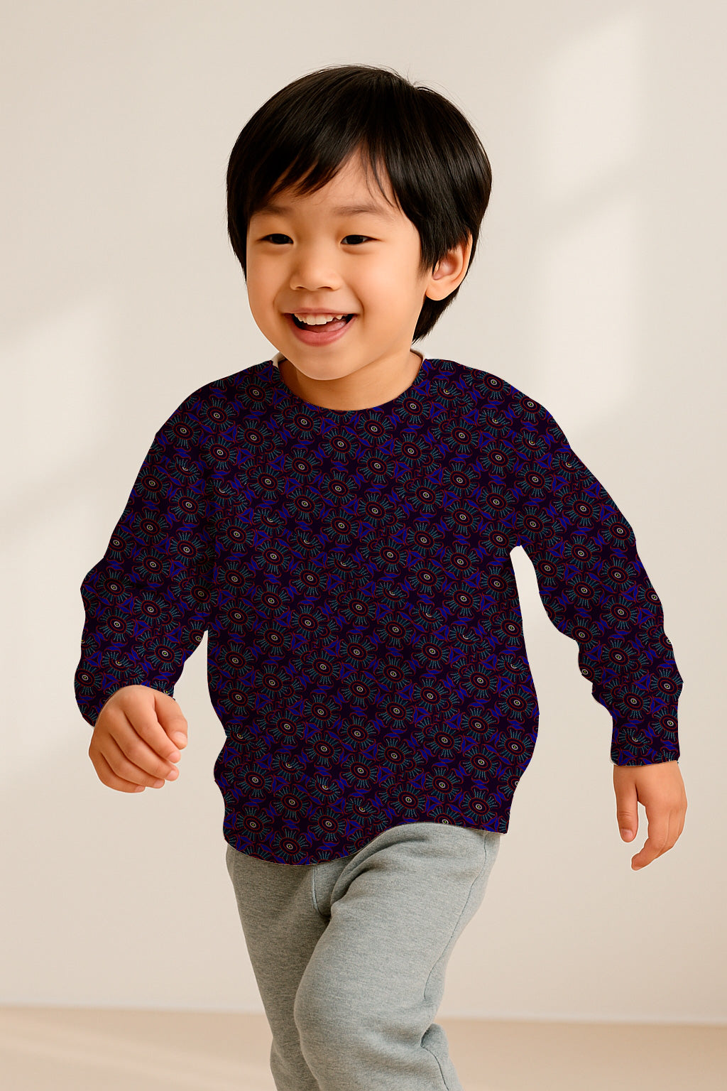 Lunares florales carmesí