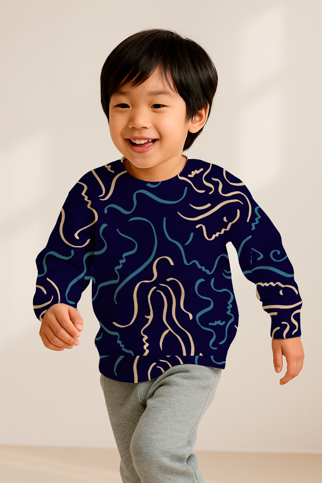 Rostros en dibujo lineal