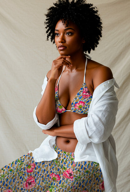 Glittery Floral Brushstrokes