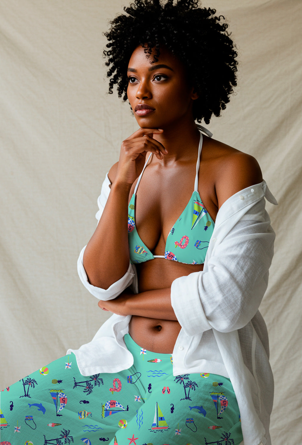 Iconos de verano tropical