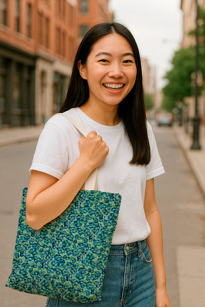 Estampado de leopardo en tonos azules