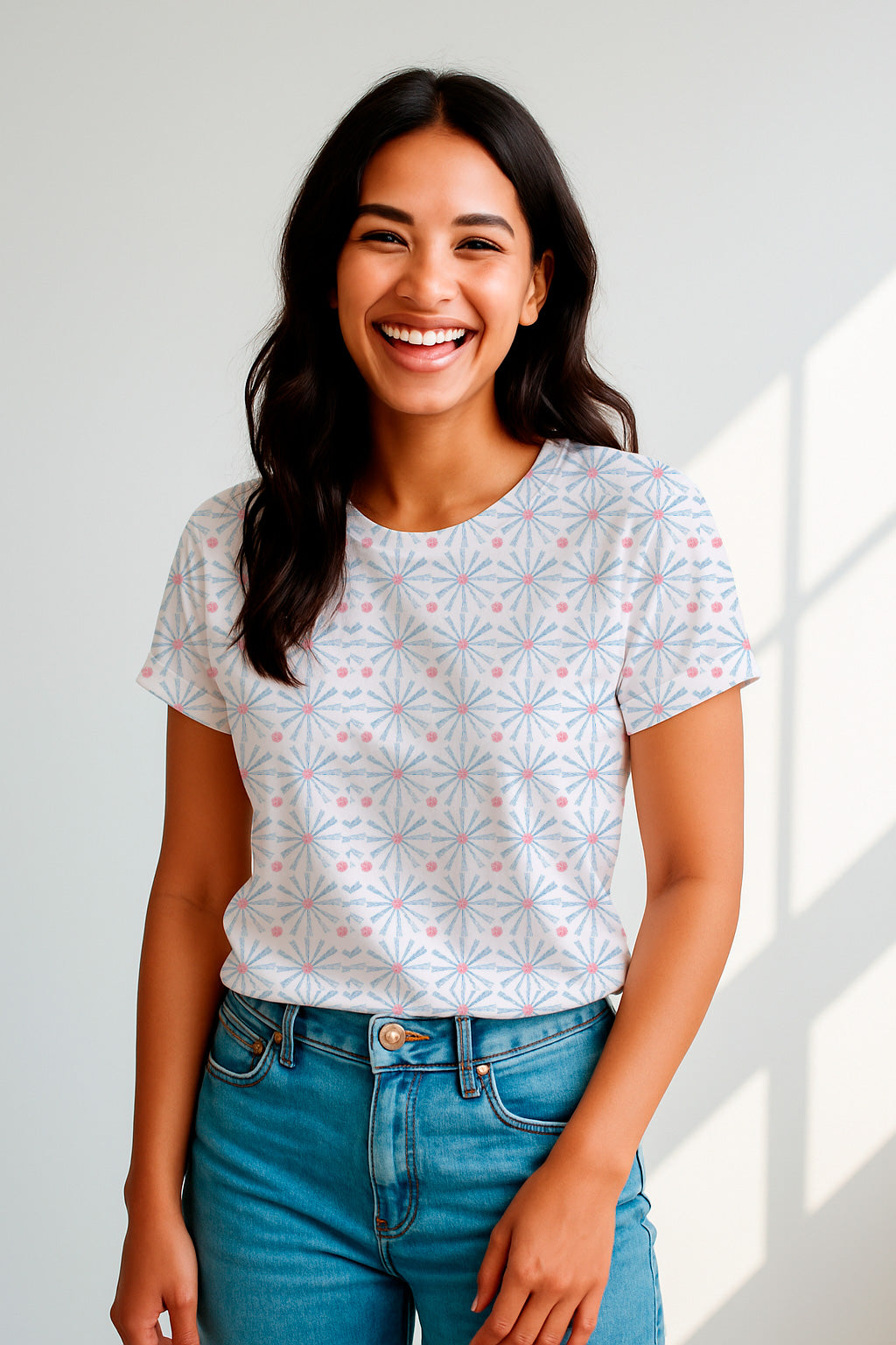 Radios azules y rojos