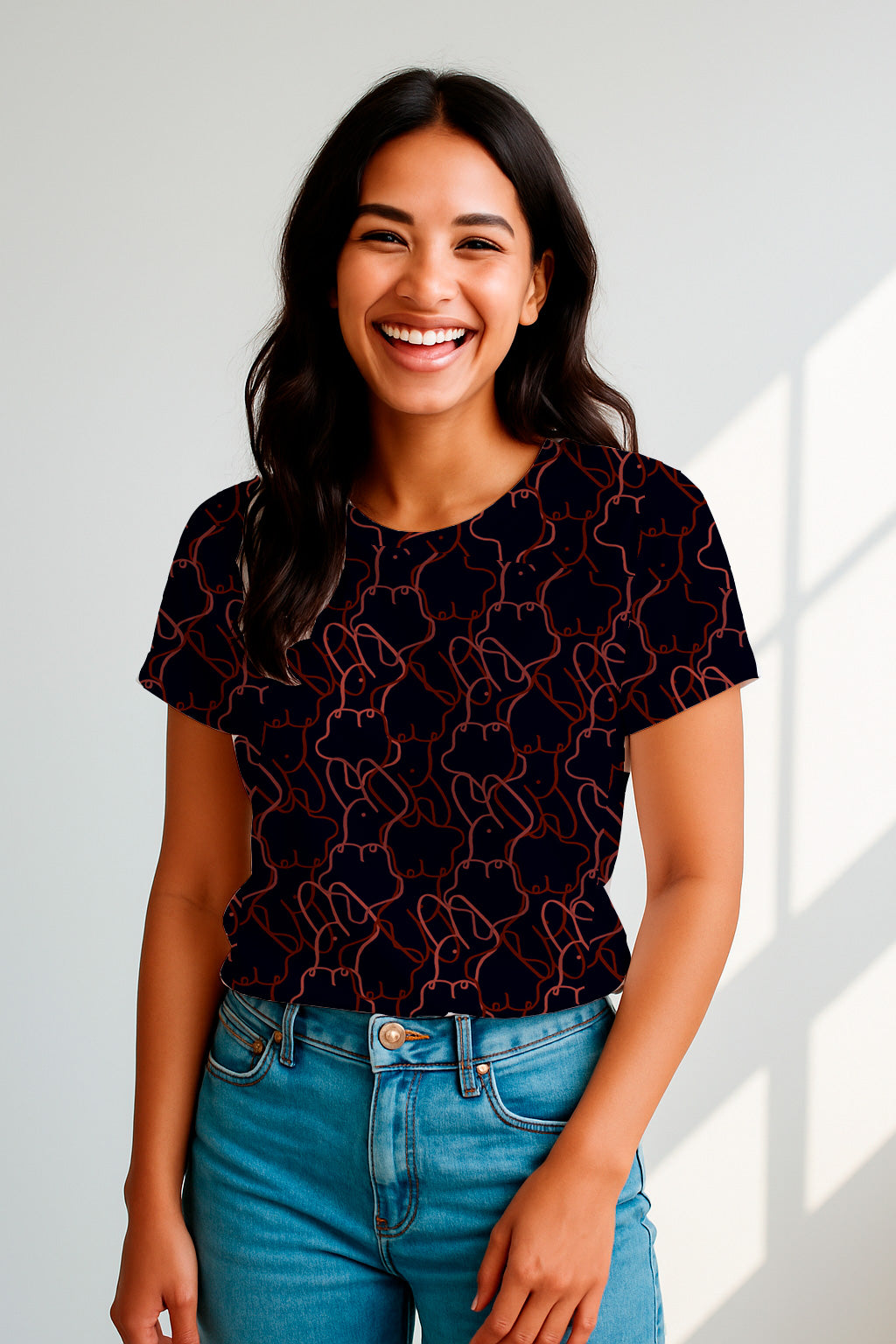 Desnudos de Contour Line en rojo tierra