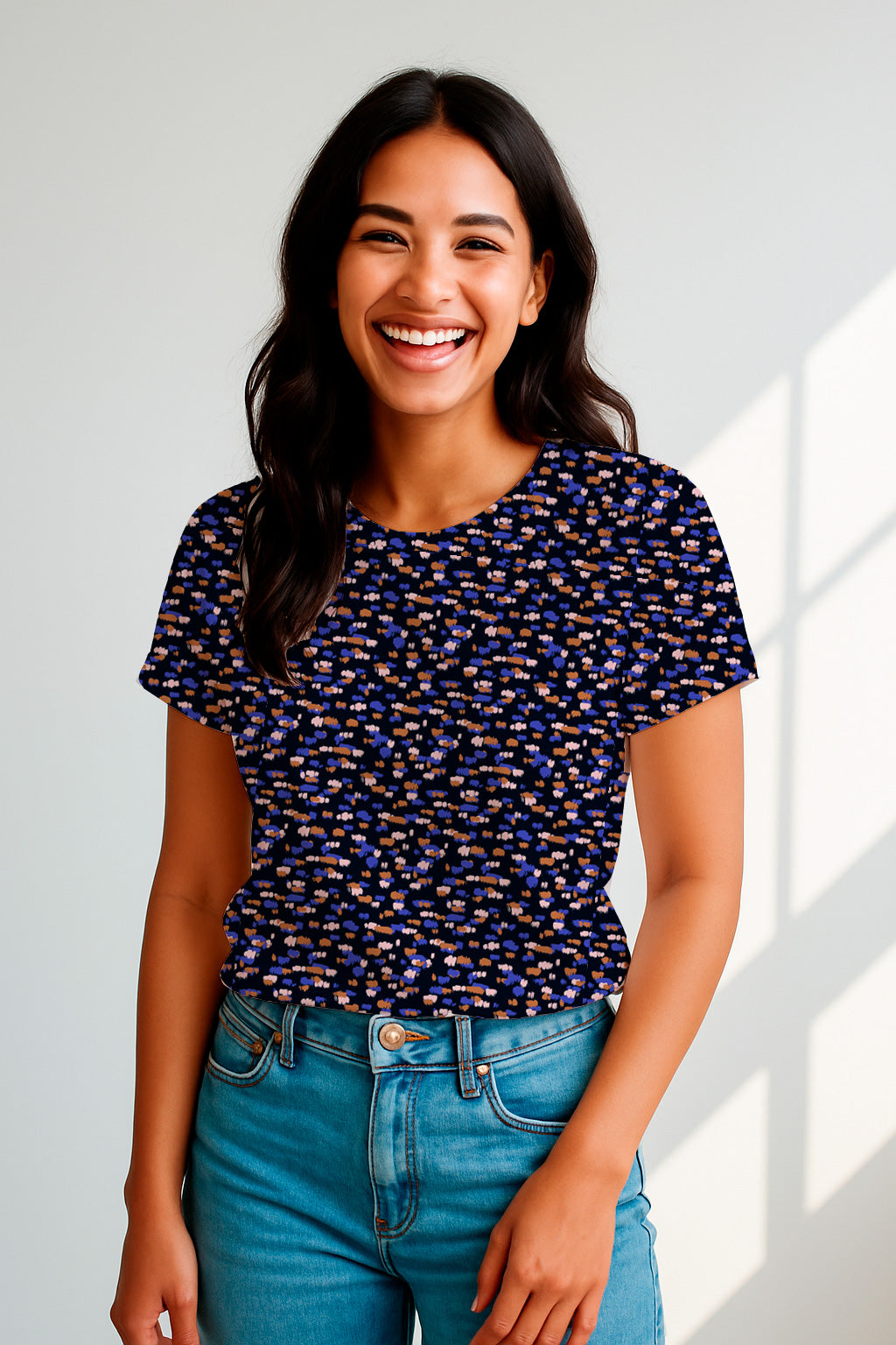 Painted Brushstroke Dots in Lilac and Copper