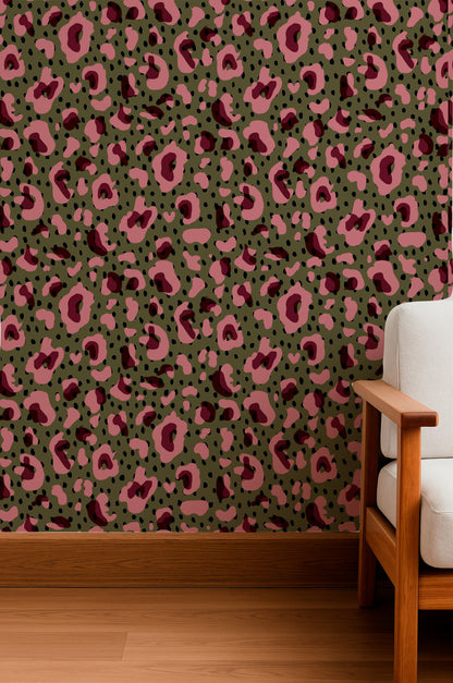 Estampado de leopardo rosa