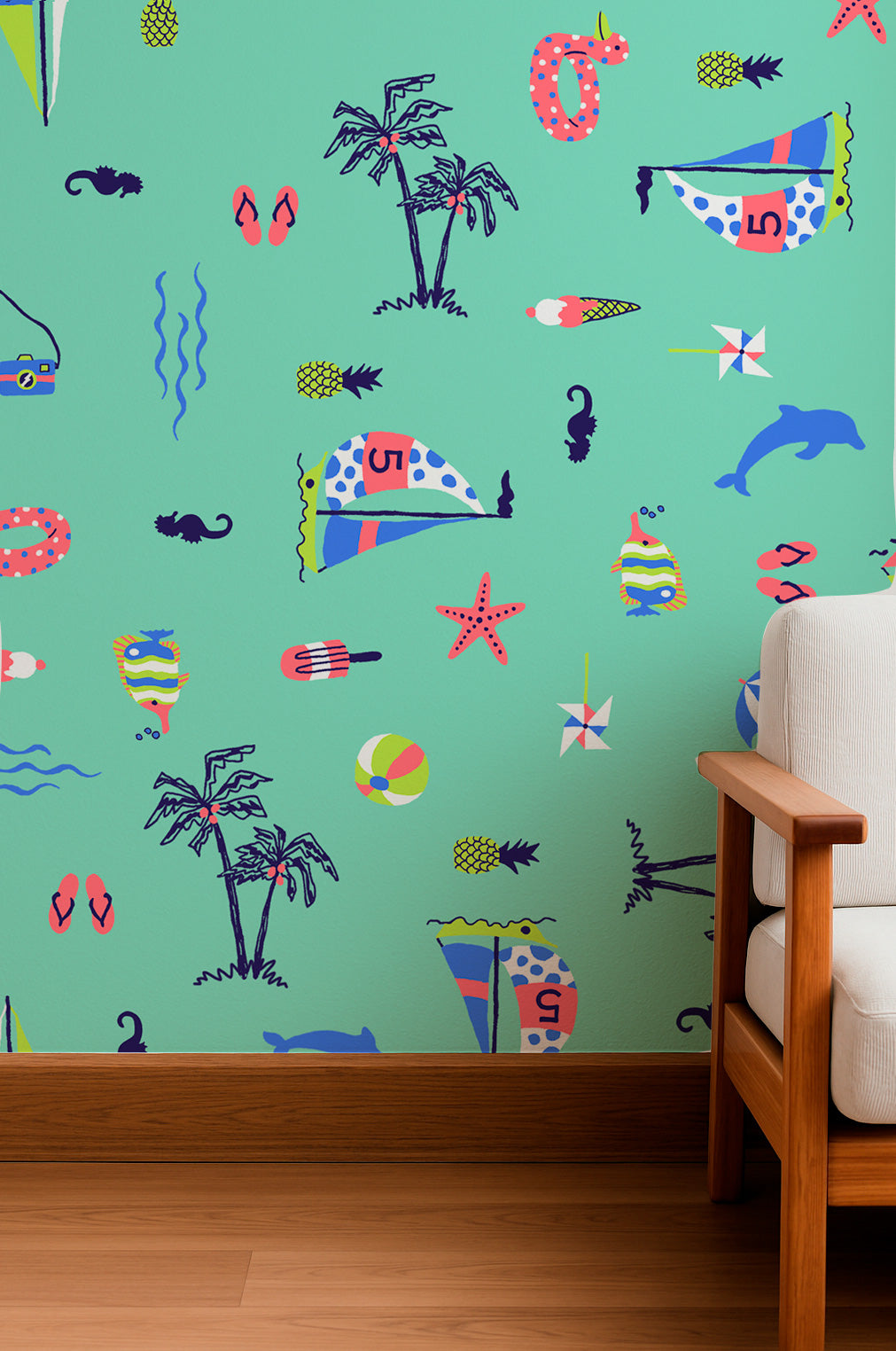 Iconos de verano tropical