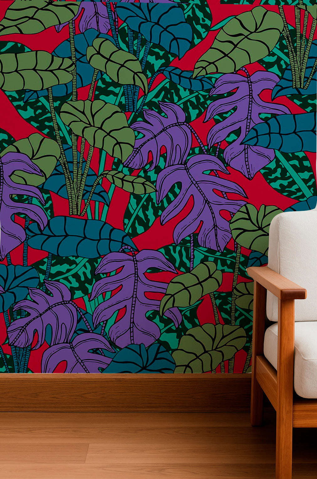 Dense jungle of large leaves