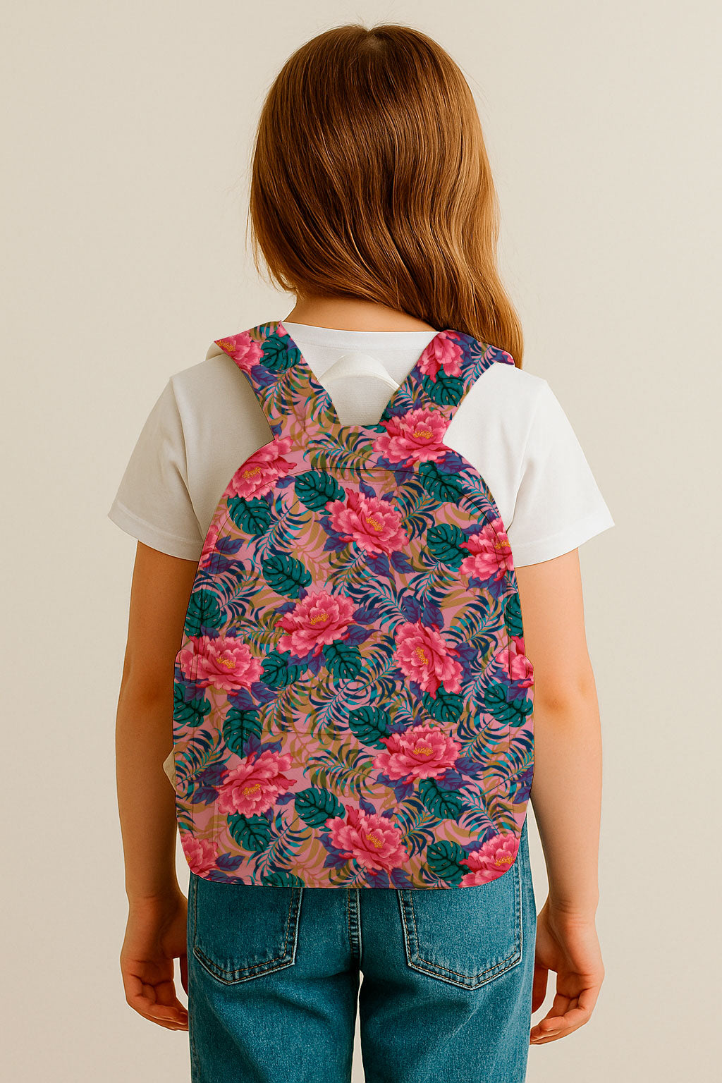 Peonías y helechos tropicales