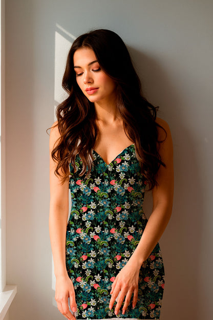 Tangled Exotic Flowers