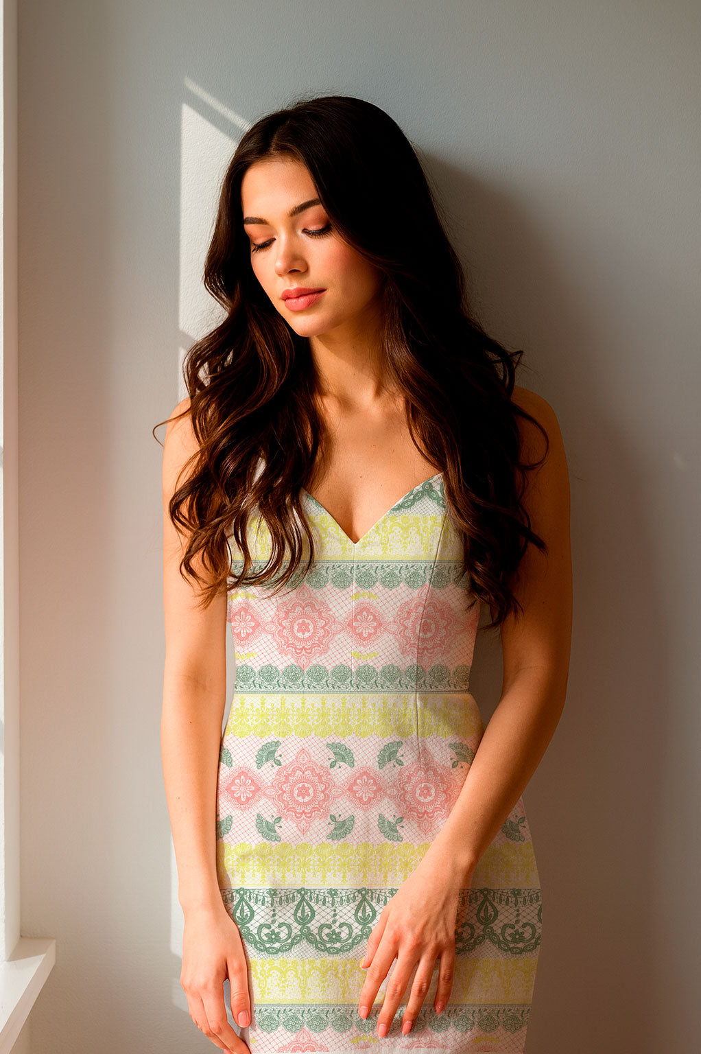 Armonía de rayas de encaje