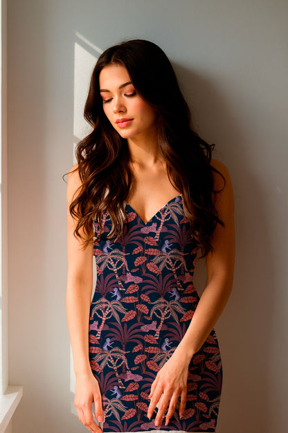 Tigres y monos en la selva de coral