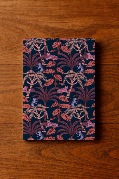 Tigres y monos en la selva de coral