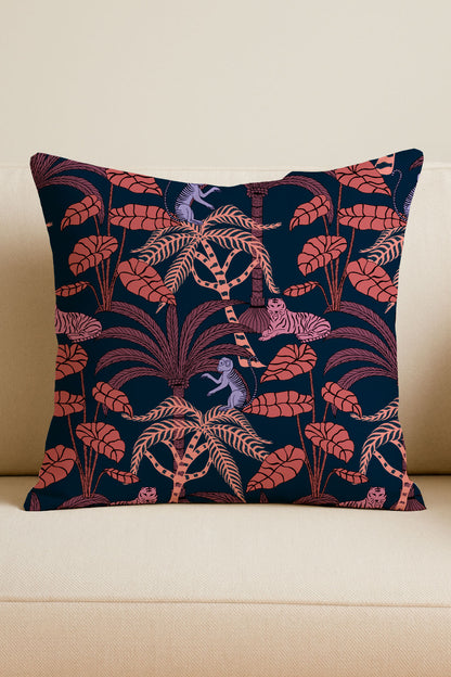 Tigres y monos en la selva de coral