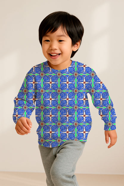 Patrón botánico gráfico con hojas de olivo