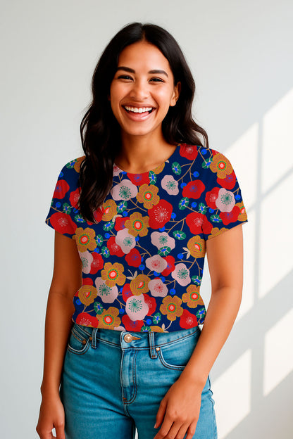 Folk Embroidery on Red