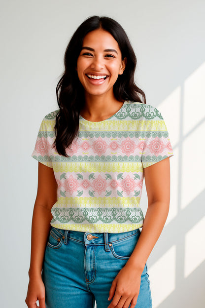 Armonía de rayas de encaje