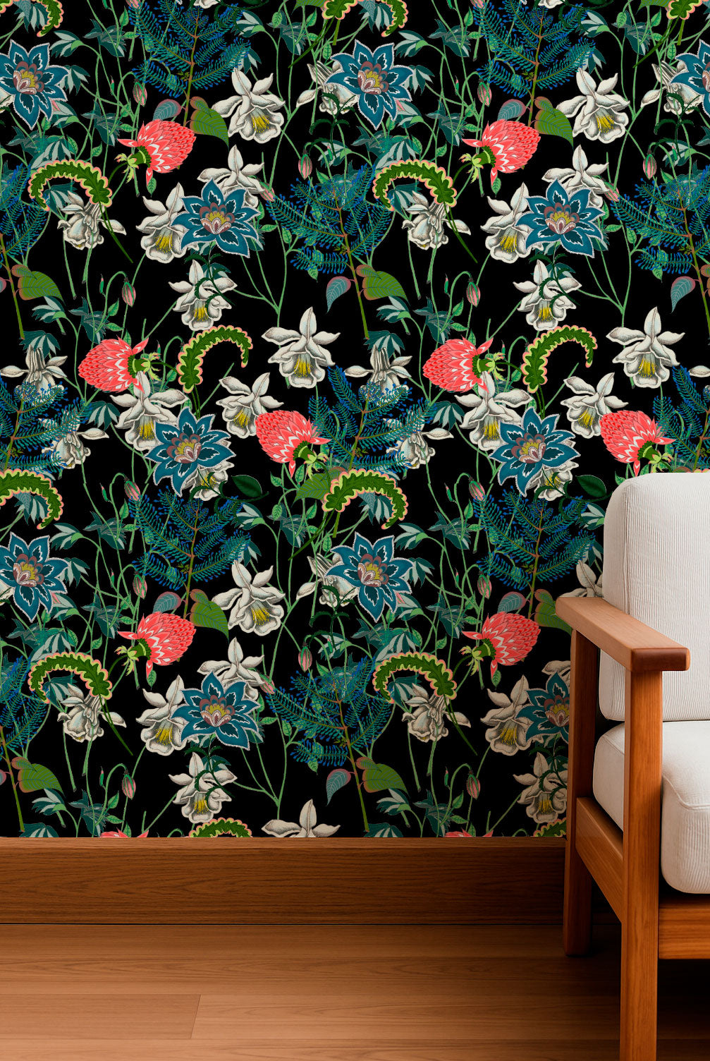 Tangled Exotic Flowers