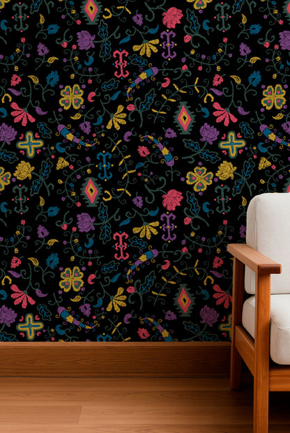 Motivo bordado bohemio